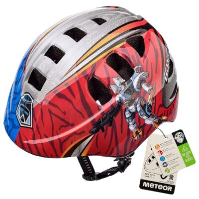 meteor Kinderfietshelm Helmet Rolschaatsen Skateboard BMX Kinderhelm Fietshelm Meisjes en Jongens Verstelbare Fietshelm meteor Kinderfietshelm Helmet Rolschaatsen Skateboard BMX Kinderhelm Fietshelm Meisjes en Jongens Verstelbare Fietshelm