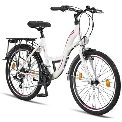 Licorne Bike Stella Premium Stadsfiets, 24, 26 en 28 inch, fiets voor meisjes, jongens, dames en heren. derailleur Shimano, 21 versnellingen. Hollandse fiets Licorne Bike Stella Premium Stadsfiets, 24, 26 en 28 inch, fiets voor meisjes, jongens, dames en heren. derailleur Shimano, 21 versnellingen. Hollandse fiets