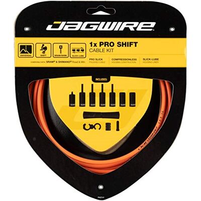 Jagwire Pro kabel en bescherming voor volwassenen, uniseks, oranje, Eén maat Jagwire Pro kabel en bescherming voor volwassenen, uniseks, oranje, Eén maat