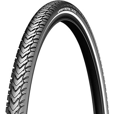 Michelin Protek Cross reflecterende band, lekvrij, zwart, 700 x 32 C Michelin Protek Cross reflecterende band, lekvrij, zwart, 700 x 32 C