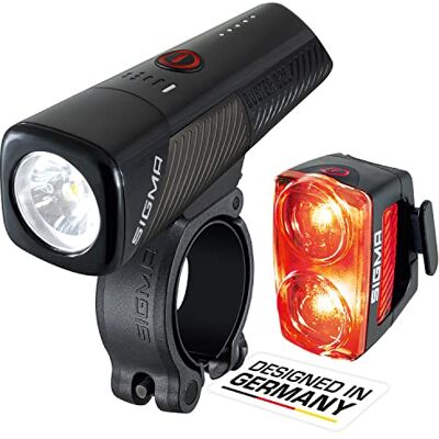 Sigma Buster 800 / RL 150 Fietsverlichtingsset Voor: 5 verlichtingsmodi Achter: remlichtfunctie Batterijduur tot 30 uur Sigma Buster 800 / RL 150 Fietsverlichtingsset Voor: 5 verlichtingsmodi Achter: remlichtfunctie Batterijduur tot 30 uur