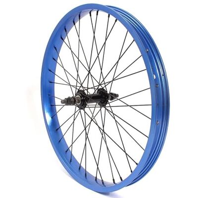 KHEbikes KHE BMX voorwiel blauw geanodiseerd 38 mm aluminium velg 36 gaten 10 mm 20 inch KHEbikes KHE BMX voorwiel blauw geanodiseerd 38 mm aluminium velg 36 gaten 10 mm 20 inch
