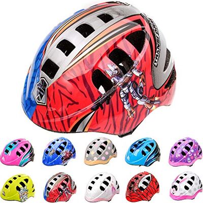 meteor Kinderfietshelm Helmet Rolschaatsen Skateboard BMX Kinderhelm Fietshelm Meisjes en Jongens Verstelbare Fietshelm meteor Kinderfietshelm Helmet Rolschaatsen Skateboard BMX Kinderhelm Fietshelm Meisjes en Jongens Verstelbare Fietshelm