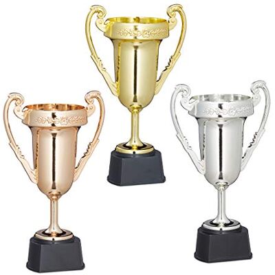 Relaxdays Divers Coupe 3 stuks sport- en festivalbekers zonder gravure, kunststof, 22,5 x 13,5 cm, meerkleurig, 3 stuks Relaxdays Divers Coupe 3 stuks sport- en festivalbekers zonder gravure, kunststof, 22,5 x 13,5 cm, meerkleurig, 3 stuks