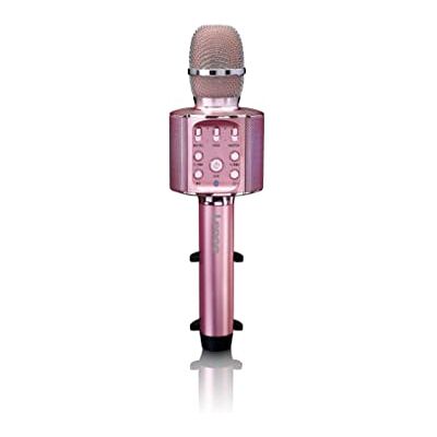 Lenco BMC-090 Karaoke-microfoon, Bluetooth V4.2, met smartphone-dockingstation, 5 watt RMS, led-lichteffecten, geïntegreerde 1200 mAh batterij, Android en iOS, roze Lenco BMC-090 Karaoke-microfoon, Bluetooth V4.2, met smartphone-dockingstation, 5 watt RMS, led-lichteffecten, geïntegreerde 1200 mAh batterij, Android en iOS, roze