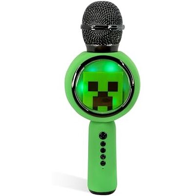 OTL Technologies Minecraft karaoke-microfoon met draadloze luidspreker en ledlampen OTL Technologies Minecraft karaoke-microfoon met draadloze luidspreker en ledlampen