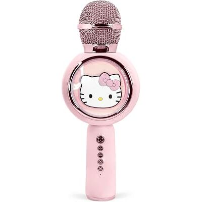 OTL Technologies Hello Kitty Karaokemicrofoon met draadloze luidspreker en ledlampen OTL Technologies Hello Kitty Karaokemicrofoon met draadloze luidspreker en ledlampen