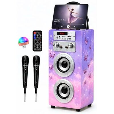 DYNASONIC (3º generatie model 2022), karaoke-microfoon kinderen, cadeau voor meisjes, kinderen, origineel speelgoed voor kinderen, model025 18 Lumieres DYNASONIC (3º generatie model 2022), karaoke-microfoon kinderen, cadeau voor meisjes, kinderen, origineel speelgoed voor kinderen, model025 18 Lumieres