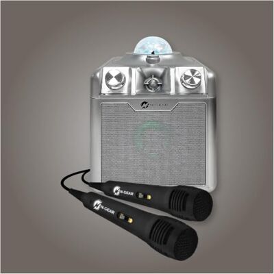 N-Gear Disco Star 710 Partybox voor kinderen met discobal en laser, bluetooth-luidspreker met feestlicht en karaoke-microfoon, 50 W, zilver N-Gear Disco Star 710 Partybox voor kinderen met discobal en laser, bluetooth-luidspreker met feestlicht en karaoke-microfoon, 50 W, zilver