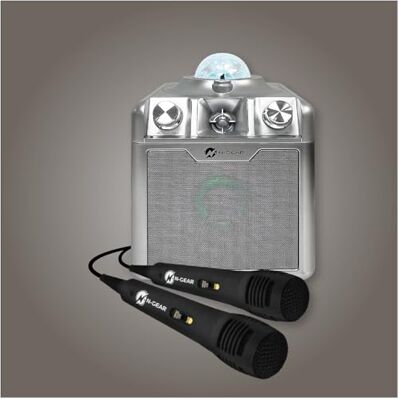 N-Gear Disco Star 710 Partybox voor kinderen met discobal en laser, bluetooth-luidspreker met feestlicht en karaoke-microfoon, 50 W, zilver N-Gear Disco Star 710 Partybox voor kinderen met discobal en laser, bluetooth-luidspreker met feestlicht en karaoke-microfoon, 50 W, zilver