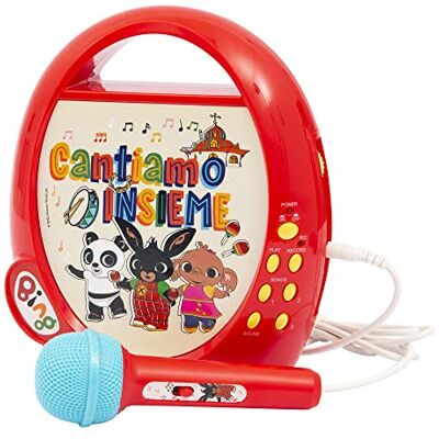 Giochi Preziosi Bing Karaoke zingt draagbaar, zing met Bing overal met 3 vooraf opgenomen liedjes, opnemen en afspelen, voor kinderen vanaf 3 jaar, BNG47000, meerkleurig Giochi Preziosi Bing Karaoke zingt draagbaar, zing met Bing overal met 3 vooraf opgenomen liedjes, opnemen en afspelen, voor kinderen vanaf 3 jaar, BNG47000, meerkleurig