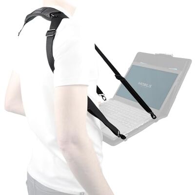 Mobilis Draagharnas voor laptop en tablet Schouderriem met 4 bevestigingspunten, verstelbaar van 100 tot 180 cm, handsfree, versterkt comfort, metalen bevestigingen Mobilis Draagharnas voor laptop en tablet Schouderriem met 4 bevestigingspunten, verstelbaar van 100 tot 180 cm, handsfree, versterkt comfort, metalen bevestigingen