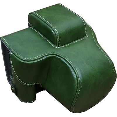 Generic Zakao Leren beschermhoes voor Canon EOS R50 camera met schouderriem en mini-tas, Groen B, Schoonheid geval Generic Zakao Leren beschermhoes voor Canon EOS R50 camera met schouderriem en mini-tas, Groen B, Schoonheid geval