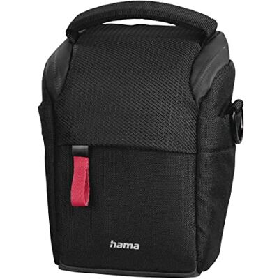 Hama Compacte cameratas met riemlus, digitale cameratas en accessoires, schoudertas met schouderriem en accessoirevakken, gerecycled PET zwart Hama Compacte cameratas met riemlus, digitale cameratas en accessoires, schoudertas met schouderriem en accessoirevakken, gerecycled PET zwart