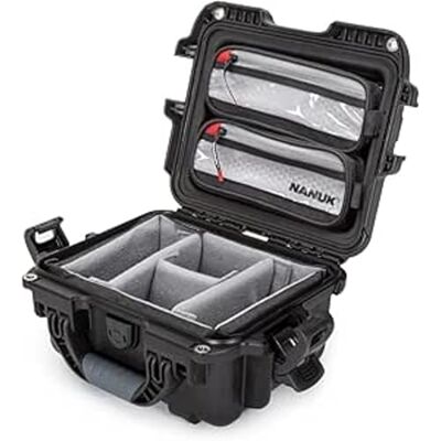NANUK 905 Pro Photo Kit Lichte en waterdichte beschermhoes met gevoerde scheidingswanden en 2 dekselorganizers (31,75 × 25,65 × 15,24 cm), stofdicht en schokbestendig (zwart) NANUK 905 Pro Photo Kit Lichte en waterdichte beschermhoes met gevoerde scheidingswanden en 2 dekselorganizers (31,75 × 25,65 × 15,24 cm), stofdicht en schokbestendig (zwart)