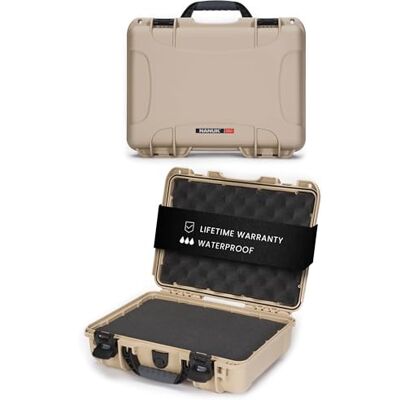 NANUK 910 Waterdichte beschermkoffer van hars NK-7 met aanpasbare schuimrubberen inzet (36,3 x 28,2 x 11,9 cm) (Tan) NANUK 910 Waterdichte beschermkoffer van hars NK-7 met aanpasbare schuimrubberen inzet (36,3 x 28,2 x 11,9 cm) (Tan)
