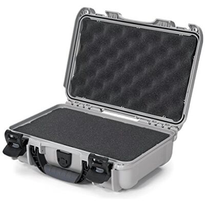 NANUK 909 Waterdichte beschermkoffer van hars NK-7 met aanpasbare schuimrubberen inzetstuk (32 x 22,9 x 11,2 cm) (zilver) NANUK 909 Waterdichte beschermkoffer van hars NK-7 met aanpasbare schuimrubberen inzetstuk (32 x 22,9 x 11,2 cm) (zilver)