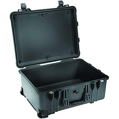 PELI 1560 lange beschermhoes met wielen, IP67, water- en stofdicht, volume 44 liter, Made in Germany, schuimvrij, zwart PELI 1560 lange beschermhoes met wielen, IP67, water- en stofdicht, volume 44 liter, Made in Germany, schuimvrij, zwart