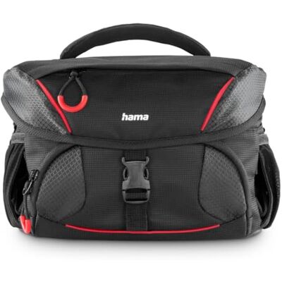 Hama DSLR-cameratas met accessoires, camerastatiefhouder, regenhoes, gevoerd, draaggreep, trolleyriem, wasbare bodem,, Rood, Modern Hama DSLR-cameratas met accessoires, camerastatiefhouder, regenhoes, gevoerd, draaggreep, trolleyriem, wasbare bodem,, Rood, Modern