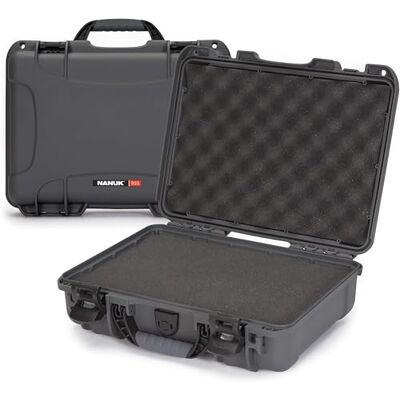 NANUK Medium Series 910 lichtgewicht NK-7 hars waterdichte beschermhoes met schuim voor camcorders of spiegelloze cameraset, grafiet NANUK Medium Series 910 lichtgewicht NK-7 hars waterdichte beschermhoes met schuim voor camcorders of spiegelloze cameraset, grafiet