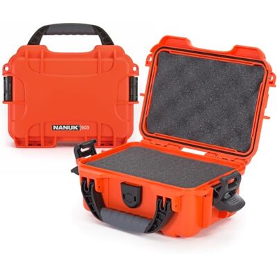 NANUK 903 Waterdichte hardshell hoes met schuiminzet, oranje NANUK 903 Waterdichte hardshell hoes met schuiminzet, oranje