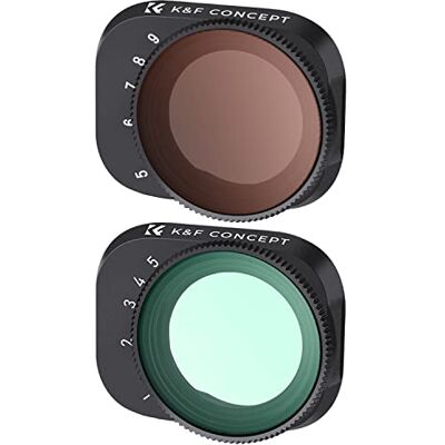 K&F CONCEPT Filter ND2-32 + ND32-512 Variabele drone 1-5 F-Stops 5-9 F-Stops 28 Nano-x coatings waterdicht krasbestendig compatibel met DJI Mini 3 Pro, Mini 3 K&F CONCEPT Filter ND2-32 + ND32-512 Variabele drone 1-5 F-Stops 5-9 F-Stops 28 Nano-x coatings waterdicht krasbestendig compatibel met DJI Mini 3 Pro, Mini 3