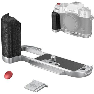 SMALLRIG Handvat voor FUJIFILM X-T50, L-vormige siliconen handgreep met geïntegreerde snelontgrendelingsplaat voor Arca, met sluiterknop en klauwafdekking, zilver, 4713 SMALLRIG Handvat voor FUJIFILM X-T50, L-vormige siliconen handgreep met geïntegreerde snelontgrendelingsplaat voor Arca, met sluiterknop en klauwafdekking, zilver, 4713