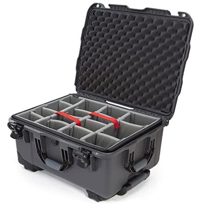 NANUK Waterdichte harde koffer met wieltjes, leeg, GRAPHITE, Gevoerde scheidingswand NANUK Waterdichte harde koffer met wieltjes, leeg, GRAPHITE, Gevoerde scheidingswand