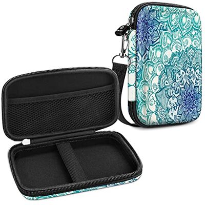 FINTIE Tas voor HP Sprocket Plus/FUJIFILM Instax Mini Link Fotoprinter Premium Kunstleer Gecoate Sterke Eva-hardschalen Fotoprinter Draagtas Case Cover Hoes Etui Bescherming, Emerald Illusions FINTIE Tas voor HP Sprocket Plus/FUJIFILM Instax Mini Link Fotoprinter Premium Kunstleer Gecoate Sterke Eva-hardschalen Fotoprinter Draagtas Case Cover Hoes Etui Bescherming, Emerald Illusions