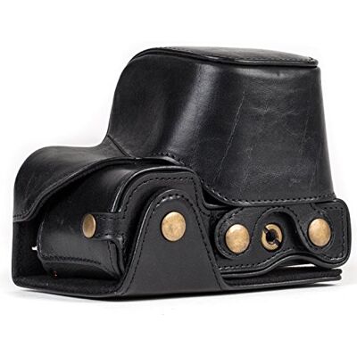 MegaGear Zachte lederen hoes voor, beschermhoes voor Sony Alpha A6000 met 16-50 mm (zwart) MegaGear Zachte lederen hoes voor, beschermhoes voor Sony Alpha A6000 met 16-50 mm (zwart)