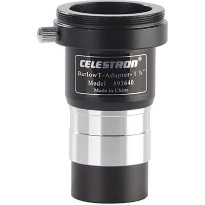 Celestron 93640 Barlow universele en T-adapter 1,25 inch zilver/zwart Celestron 93640 Barlow universele en T-adapter 1,25 inch zilver/zwart
