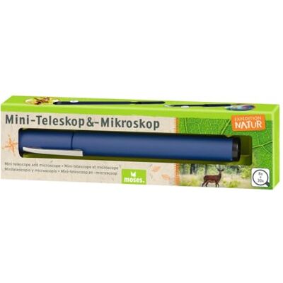 moses . Expedition Natur Mini-telescoop en microscoop voor kinderen, zakmicroscoop en zaktelescoop voor onderweg, perfect voor wandelen, kamperen of kamperen, blauw moses . Expedition Natur Mini-telescoop en microscoop voor kinderen, zakmicroscoop en zaktelescoop voor onderweg, perfect voor wandelen, kamperen of kamperen, blauw