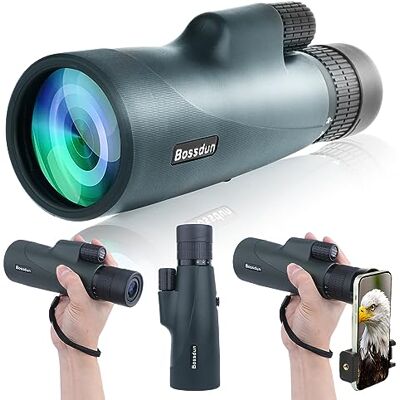 BOSSDUN Monoculaire Telescoop, 10-30 x 50 cm, voor volwassenen, monoculaire bril, HD, waterdicht, met smartphone voor vogelobservatie, wandelen, jacht, kamperen, reizen (groen) BOSSDUN Monoculaire Telescoop, 10-30 x 50 cm, voor volwassenen, monoculaire bril, HD, waterdicht, met smartphone voor vogelobservatie, wandelen, jacht, kamperen, reizen (groen)