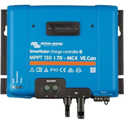Victron Energy SmartSolar MPPT VE.Can Solar laadregelaar 150 V 70 ampère 12/24/36/48 volt (Bluetooth) voor MC4 Victron Energy SmartSolar MPPT VE.Can Solar laadregelaar 150 V 70 ampère 12/24/36/48 volt (Bluetooth) voor MC4