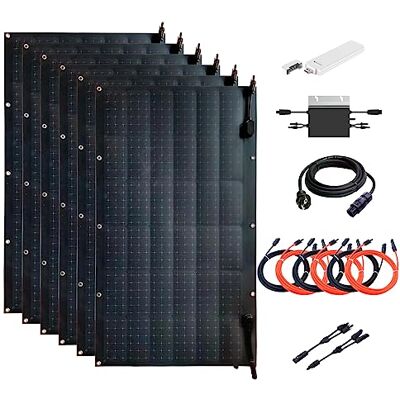 Technaxx Flexibele zonne-energiecentrale 600 W TX-233 met 6 zonnepanelen, 105 W, zonne-micro-omvormer, wifi-sleutel, 5 m kabel, 1 batterijstekkeradapter, montage op balkon, hek enz. Technaxx Flexibele zonne-energiecentrale 600 W TX-233 met 6 zonnepanelen, 105 W, zonne-micro-omvormer, wifi-sleutel, 5 m kabel, 1 batterijstekkeradapter, montage op balkon, hek enz.