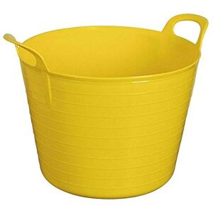 My Home Essentials ® Grote flexibele gekleurde rubberen emmer voor tuin en huis, 42 liter (geel) My Home Essentials ® Grote flexibele gekleurde rubberen emmer voor tuin en huis, 42 liter (geel)