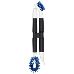 OXO Good Grips 4-in-1 afwas set, keukenset met nylon afwasborstels en twee schrapers, blauw OXO Good Grips 4-in-1 afwas set, keukenset met nylon afwasborstels en twee schrapers, blauw