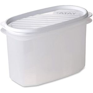 TATAY Luchtdichte voedselcontainer, inhoud 1,2 liter, flexibel drukdeksel, BPA-vrij, magnetron- en vaatwasmachinebestendig, wit, afmetingen: 18,4 x 9,7 x 12,2 cm TATAY Luchtdichte voedselcontainer, inhoud 1,2 liter, flexibel drukdeksel, BPA-vrij, magnetron- en vaatwasmachinebestendig, wit, afmetingen: 18,4 x 9,7 x 12,2 cm