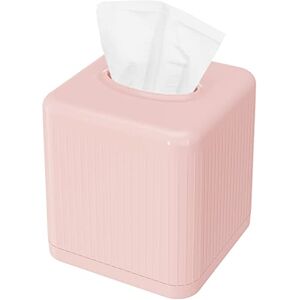 Livelab Tissue Box met basis, moderne decoratieve vierkante kunststof houder, voor badkamer, meubels, toonbank, woonkamer, slaapkamer, kantoor, roze Livelab Tissue Box met basis, moderne decoratieve vierkante kunststof houder, voor badkamer, meubels, toonbank, woonkamer, slaapkamer, kantoor, roze