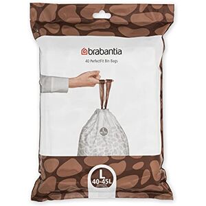 Brabantia PerfectFit afvalzakken (L-code – 40 l/45 l), zeer robuust, met intrekbare handgrepen (40 zakken) Brabantia PerfectFit afvalzakken (L-code – 40 l/45 l), zeer robuust, met intrekbare handgrepen (40 zakken)