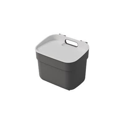 Curver Afvalemmer voor sorteren, 5 l, "Ready to Collect" – geschikt voor compost met wandhouder voor muur of deur – keuken, badkamer, bijkeuken, 100% gerecycled, antraciet Curver Afvalemmer voor sorteren, 5 l, "Ready to Collect" – geschikt voor compost met wandhouder voor muur of deur – keuken, badkamer, bijkeuken, 100% gerecycled, antraciet