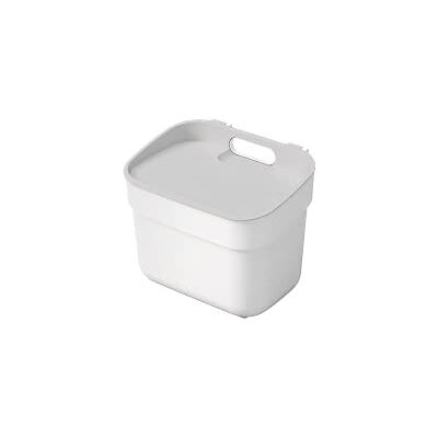 Curver Afvalemmer Tri 5 liter ideaal voor onder de gootsteen met wand- of deurhouder voor de keuken, badkamer, wasruimte 100% gerecycled wit Curver Afvalemmer Tri 5 liter ideaal voor onder de gootsteen met wand- of deurhouder voor de keuken, badkamer, wasruimte 100% gerecycled wit