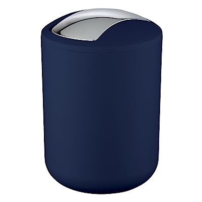 WENKO Brasil S badkamerafvalemmer 2 liter inhoud met draaideksel kleine onbreekbare kunststof vuilnisemmer BPA-vrij Ø 14 x 21 cm donkerblauw WENKO Brasil S badkamerafvalemmer 2 liter inhoud met draaideksel kleine onbreekbare kunststof vuilnisemmer BPA-vrij Ø 14 x 21 cm donkerblauw