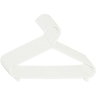 BIECO 4014147 Kleerhangers Voor Kinderen, Wit, 29,5 X 18 X 0,7 cm, Set Van 8 Stuks BIECO 4014147 Kleerhangers Voor Kinderen, Wit, 29,5 X 18 X 0,7 cm, Set Van 8 Stuks