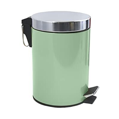 MSV Basil afvalemmer voor badkamer, groen, pedaalemmer, 3 liter, met uitneembare binnenemmer MSV Basil afvalemmer voor badkamer, groen, pedaalemmer, 3 liter, met uitneembare binnenemmer