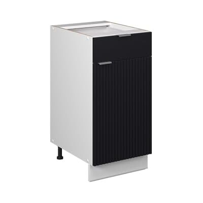 Vicco Meuble bas "Fame-Line", Noir rayé, 40cm Vicco Meuble bas "Fame-Line", Noir rayé, 40cm