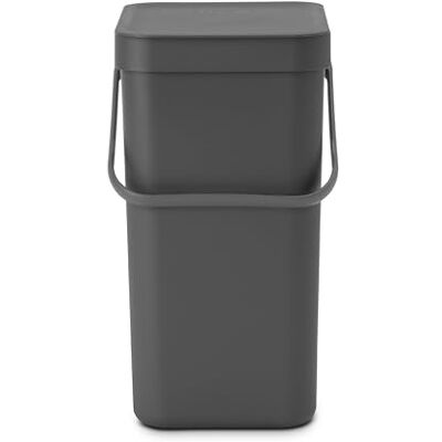 Brabantia Sort & Go Prullenbak, Afvalemmer, Donkergrijs, 12 liter Brabantia Sort & Go Prullenbak, Afvalemmer, Donkergrijs, 12 liter