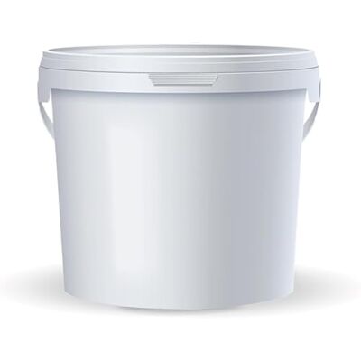 POSH Emmer met deksel, emmer van voedselveilig kunststof, wit, lekvrij, geurloos, robuust, stabiel en luchtdicht, emmer met handvat (1,10 l) POSH Emmer met deksel, emmer van voedselveilig kunststof, wit, lekvrij, geurloos, robuust, stabiel en luchtdicht, emmer met handvat (1,10 l)