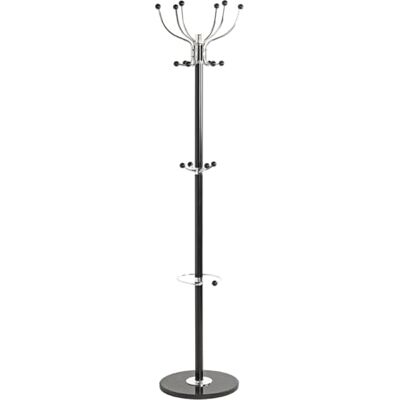 HAKU Kapstok, chroom, zwart, marmer, metaal kapstok afmetingen: H 176 x Ø 38 cm, stijl: modern HAKU Kapstok, chroom, zwart, marmer, metaal kapstok afmetingen: H 176 x Ø 38 cm, stijl: modern