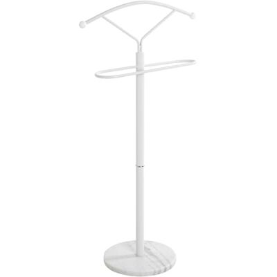 HAKU Slaapkamer Valet Wit Marmer Metaal Multifunctionele Valet Slaapkamer Afmetingen: B 50 x H 105 x D 32 cm, Stijl: Modern HAKU Slaapkamer Valet Wit Marmer Metaal Multifunctionele Valet Slaapkamer Afmetingen: B 50 x H 105 x D 32 cm, Stijl: Modern